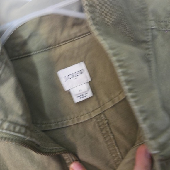 JCREW Womens Small Olive Green Full Zip Cinch Waist Utility Jacket G1506 TT1 - Picture 5 of 13